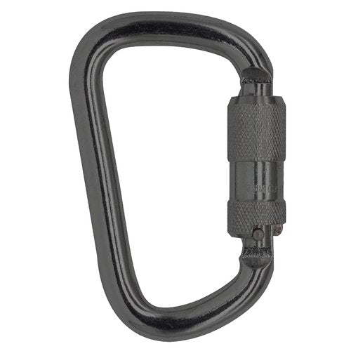 Auto Locking Carabiner 45KN=10000lbs Heavy Duty Large Clip Climbing Carabiner Twist Lock Carabiners for Rock Climbing, Camping, Gym,Rescue (CE Rated,D Shape) Black
