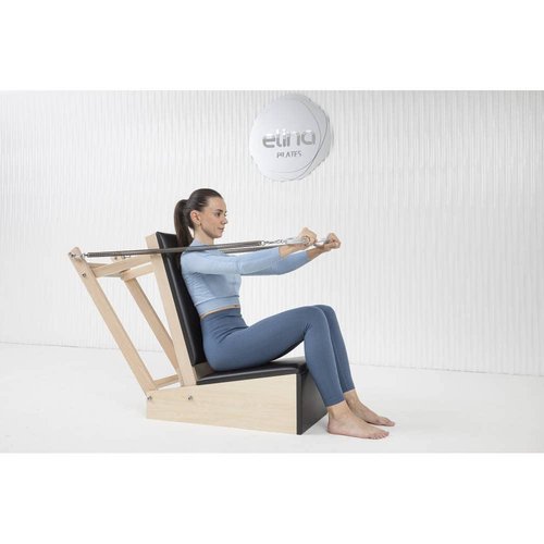 ELINA PILATES Baby Chair, Pilates Chair, Strengthen Back, Injury Recovery, 60 Types of Exercises, Ideal for Learning Pilates, Pilates Teacher (Black)