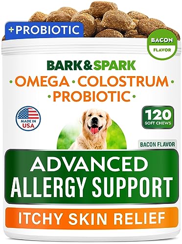 Dog Allergy Relief Chews - Advanced Formula Bacon, 120 Soft Treats
