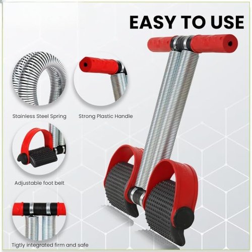 Double Spring Tummy Trimmer Men and Women for Abs Workout Stomach Exercise Machine for Women and Men Exercise in Gym, Home for Abdominal, Belly Exercise Waist Trimmer, Black