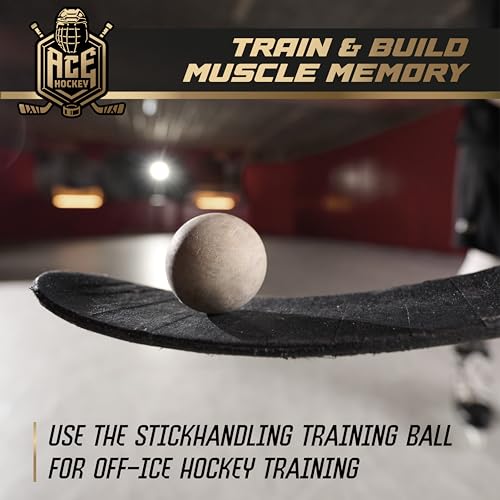 2-Inch Wooden Stickhandling Balls for Hockey & Floorball Training - 5 Pack