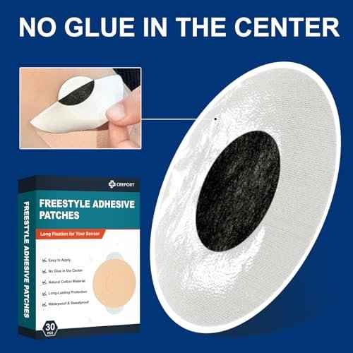 10 Pack Freestyle Adhesive Patches, Sensor Covers Intended for Freestyle Libre 2/3-Enlite-Medtronic Guardian, CGM Sensor Patches, No Glue in The Center, Long Fixation for Your Sensor(Tan)