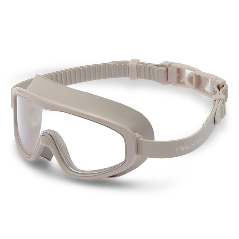 Petites Pommes Goggles Kids Ages 3-8 - Lightweight Silicone, Anti-Fog Wide Lens, Retro Design Swimming Goggles for Kids, Adjustable Straps, Hair-Safe Buckle, Cotton Pouch Included, Emma