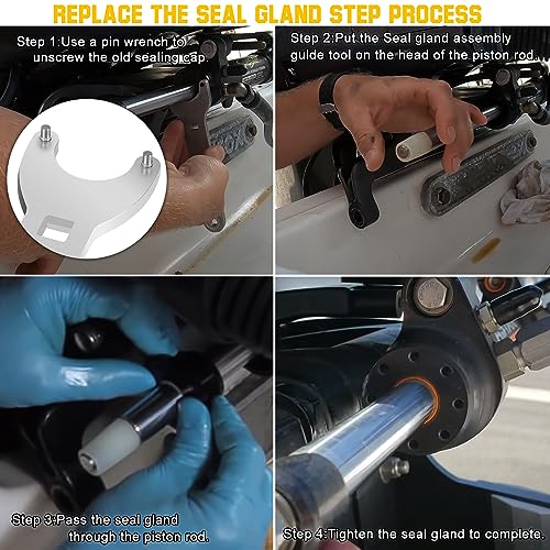 Hydraulic Steering Seal Kit with Pin Wrench for Outboard Engines HC5345
