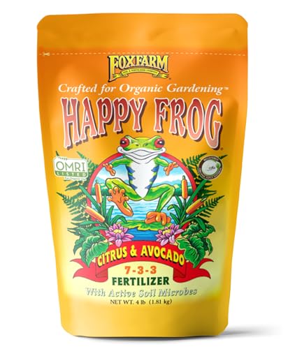 FoxFarm Happy Frog Citrus and Avocado Fertilizer 4 lb - OMRI Listed Slow-Release Tree Food
