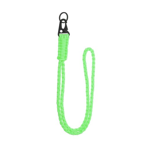 YELARXI Paracord Lanyard, 550 Keychain Lanyard Heavy Duty Necklace Keychains Braided Wrist Strap for Men Women Outdoor Activity Survival Keys Whistle Rope ID Badges (Luminous Green