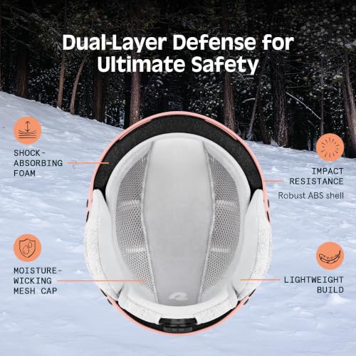 Adjustable Snow Helmet for Ski & Snowboarding with Ventilation & Safety Shell
