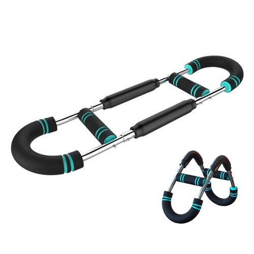 Twister Arm Trainer 60-90lb – Adjustable Chest Workout Equipment, Power Twister Bar, Arm Strength Trainer for Home Workout, Portable Spring Resistance for Men & Women, Upper Body Fitness Equipment