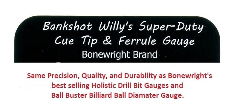 Billiard Cue Tip & Ferrule Gauge 15 Hole Sturdy Fiberglass Tool