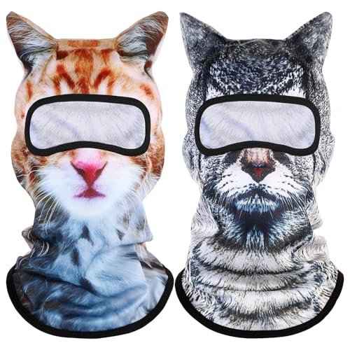 3D Cat Ski Mask Dog Balaclava Sheisty Breathable Ice Silk Cycling Face Cover for Sunscreen Protection Outdoor