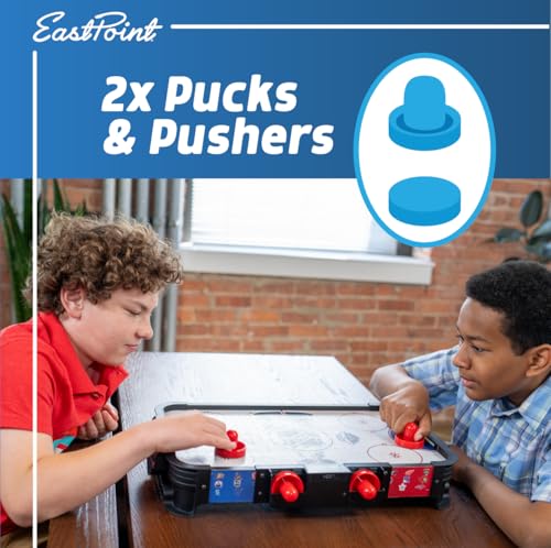 Tabletop Air Hockey Game Set with LED Scoreboard, Pucks & Pushers - Compact Durable Design for Kids & Adults