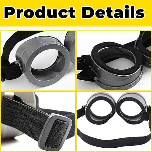 2 Pack Halloween Goggles for Adult Kids Round Goggles Glasses Costume Accessories for Men Women Cosplay Party Set