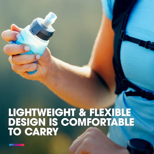 HydraPak SoftFlask Speed Collapsible 500ml Water Bottle - Malibu 2-Pack