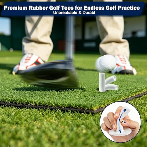 9-Piece Rubber Golf Tees for Mats and Indoor Simulators – 9 Sizes Included (Variation of THIS listing)