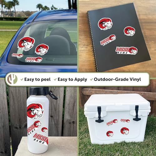 Desert Cactus Winston Salem Rams Sticker Decal - 8.5 x 11 Inches, Vinyl Sports Fan Decal