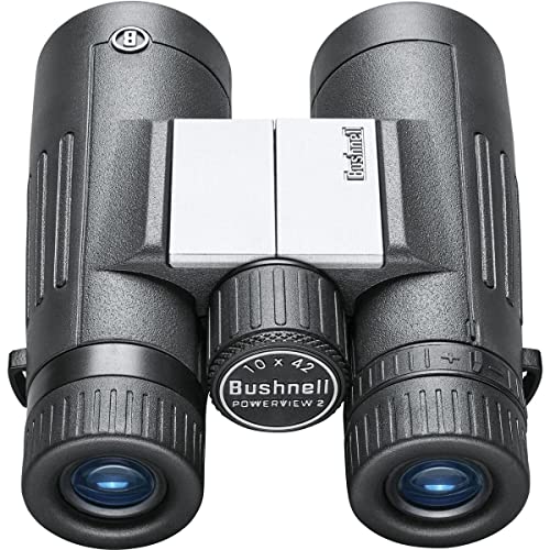 Bushnell PowerView 2 Binoculars, High-Definition Binoculars with Multi-Coated Lenses, Durable Aluminum Alloy Chassis, Wide Field of View, Ideal for Wildlife Observation, Hiking and Sporting Events