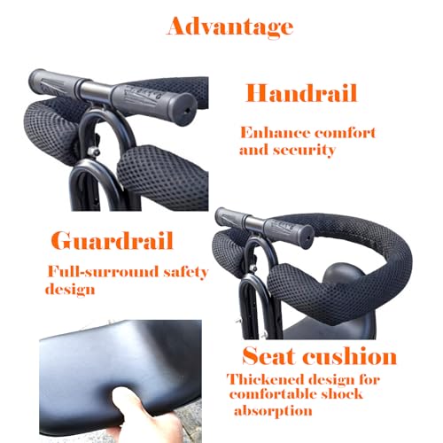 Child Bike Seat Front Carrier for Kids Ages 2-4, Weight 55 lbs, Fully Enclosed Safety Rail