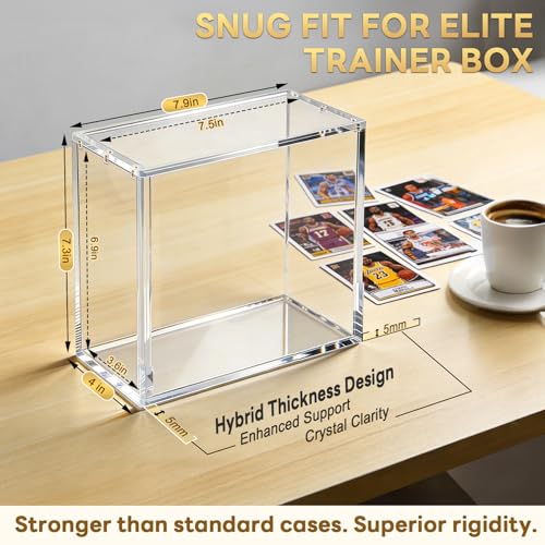 30th Anniversary UV-Resistant Acrylic Display Box with Magnetic Lid for ETB Cases - Upgraded 1 Pack