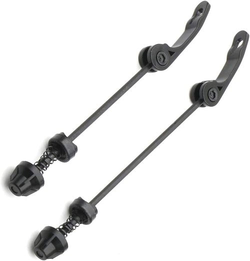 DEER U Road Mountain Bicycle MTB Wheel Hub Front and Rear Skewers Quick Release Clip Bolt Lever Axle QR 145/180 mm, a Pair (Black)