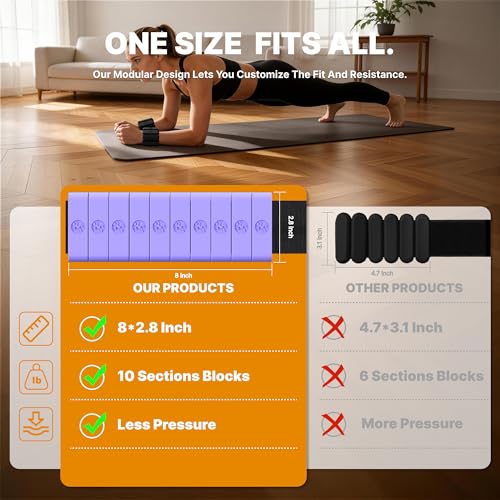 Matcha Wearable Wrist & Ankle Weights for Fitness, 2.6LB Pair - Adjustable & Comfortable