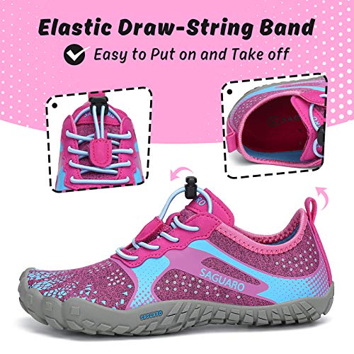 SAGUARO Kids' Barefoot Shoes Boys Girls Quick Dry Aqua Athletic Sneakers Lightweight Sport Footwear Toddler Water Shoes