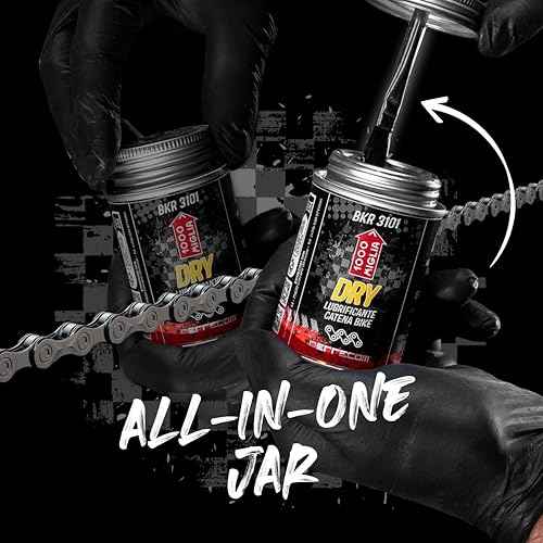 Errecom 1000 Miglia BKR 3101-2 fl oz (60 mL) Can, Dry Lube Bike Chain, for Dry and Dusty Weather Conditions, Brush Included