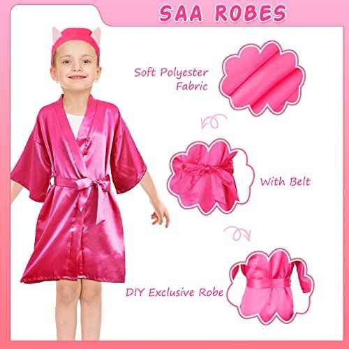 20 Pcs Spa Party Supplies Include Kimono Robe Spa Headband Disposable Foam Pedicure Slippers Mask Washbasin for Salon Pedicure Washing Shower, Size 10