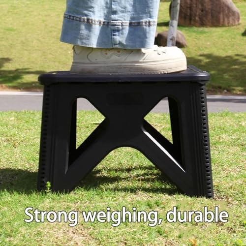 Adult Portable Camping Toilet with Cover - Foldable Travel Bedpan Square