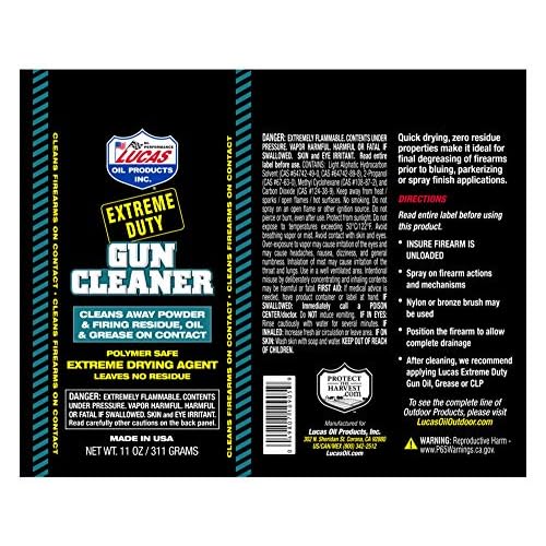 Lucas Oil 10905 Extreme Duty Gun Cleaner - 11 Ounce (Pack of 12)