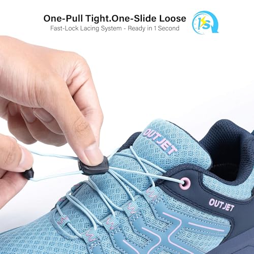 Women's Waterproof Hiking Shoes Blue 8.5 Lightweight Breathable Non-Slip Outdoors