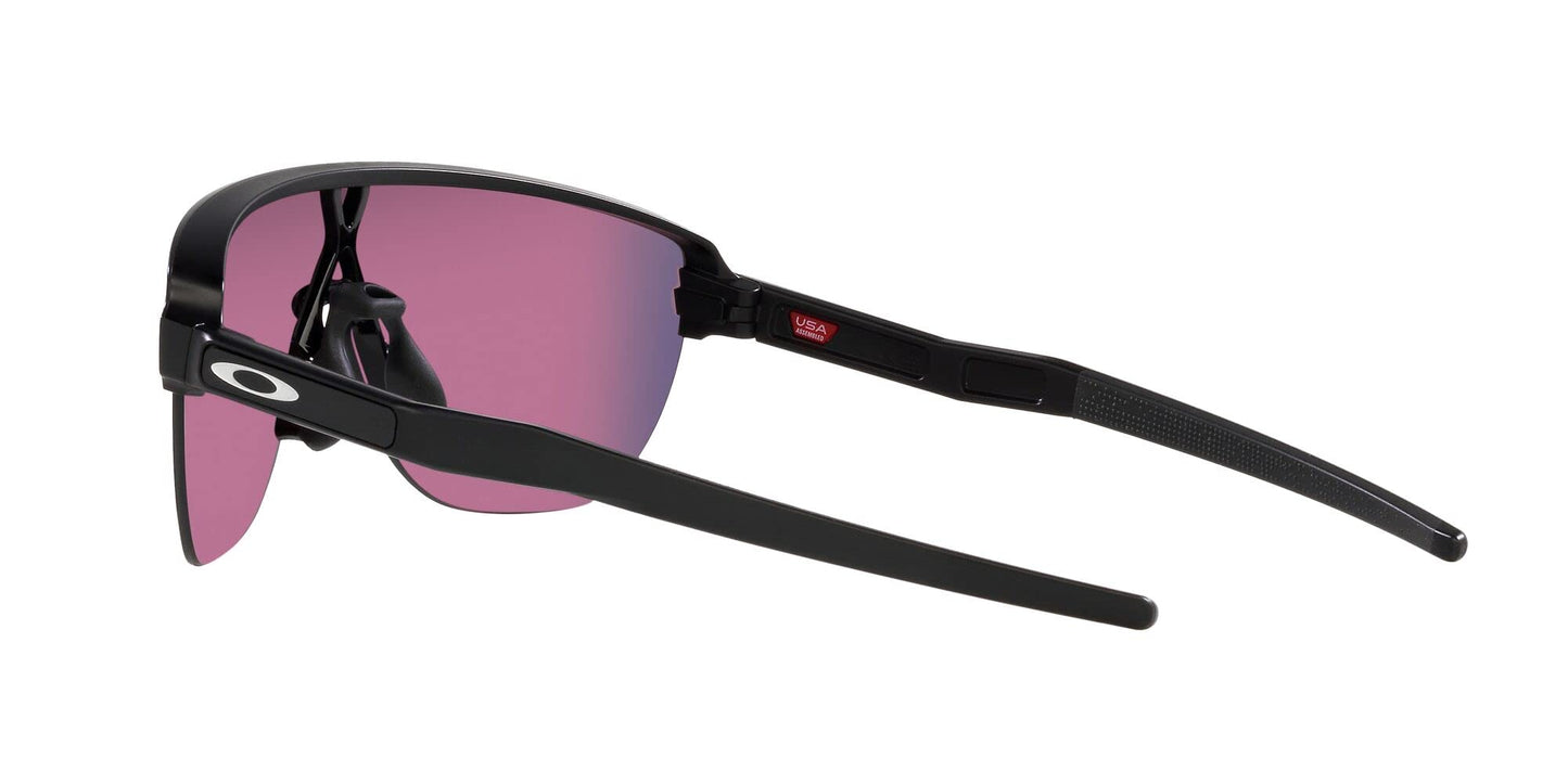Oakley Mens OO9248A Corridor Low Bridge Fit Rectangular Sunglasses, Matte Black/Prizm Road, 42 mm