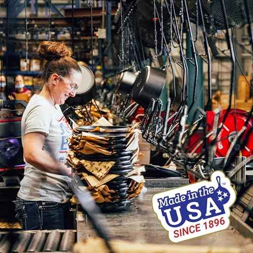 Lodge 7 Quart Pre-Seasoned Cast Iron Dutch Oven with Lid - Wire Bail Handle for Easy Transfer from Cooking Surface to Table - Use in the Oven, on the Stove, on the Grill or over the Campfire - Black