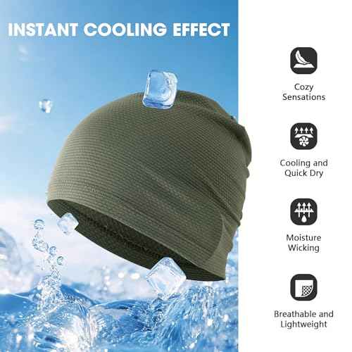 WTACTFUL 2-Pack Cooling Skull Caps for Men & Women - Breathable 3D Mesh Running Caps for Cycling, Gym & Summer