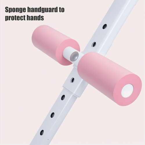 BESUFY Ab Workout Equipment, Ab Machine for Stomach Workout, Adjustable Ab Trainer Machine with LCD Data Display Screen Full Body Workout, Home Gym Exercise Equipment Pink