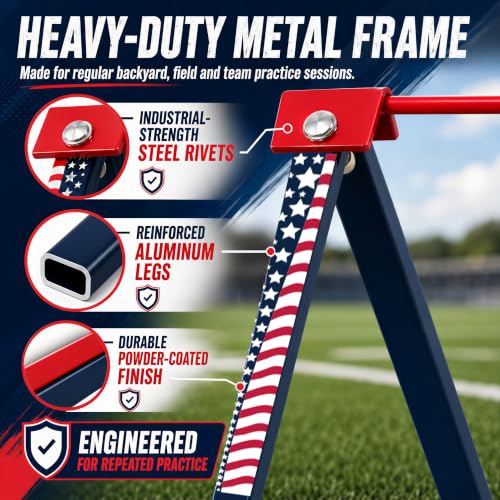 Trailblaze Football Kicking Stand with Flag - Blue & Red US Flag Variation