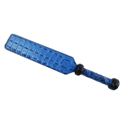 Horse Whip for Equestrianism Traning Short Paddle Riding Whip Blue PU Leather