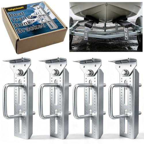 Wyckoff 8-Inch Boat Trailer Bunk Bracket 4-Pack Heavy Duty Galvanized Swivel