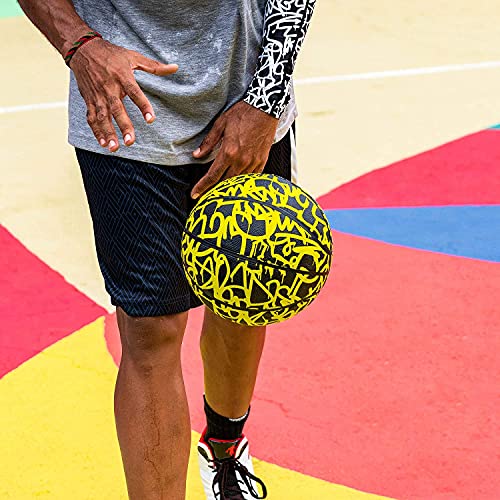 Rubber Basketball 27.5 Inch Indoor Outdoor Game Ready Graffiti Design