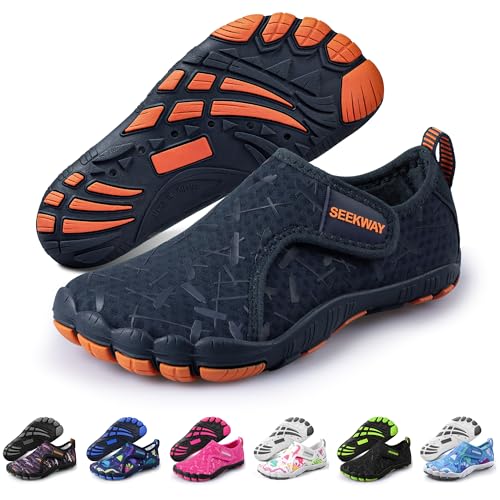 SEEKWAY Barefoot Water Shoes for Kids - Wide Toe Box and Quick-Dry Sand Shoes Toddler for Hiking Swim Beach Pool Kayak Sport Accessories, Camping Essentials Non-Slip for Boys Girls Sizes