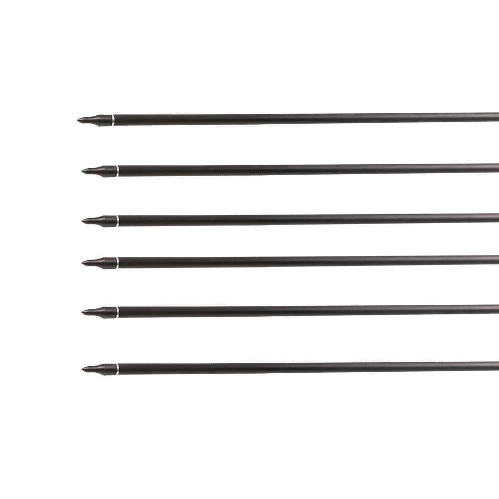 32 Inch Carbon Archery Arrows，Spine 400 with Removable Tips, 4inch Turkey Feather, Hunting and Target Practice Arrows for Compound Bow and Recurve Bow, 6 Pack (Yellow and Black)