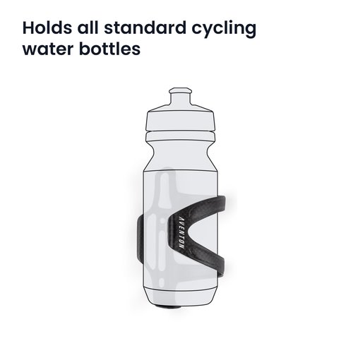 Aventon Bike Water Bottle Holder | Lightweight Carbon Fiber | Compatible with Aventon Electric Bikes and Standard Cycling Water Bottle Cage | Left and Right Hand Orientation Bike Bottle Holder