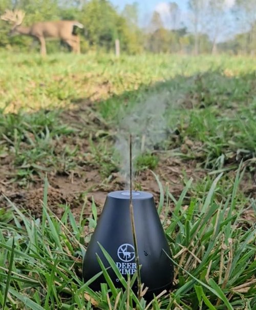 DEER PIMP MAC Daddy Trifecta Real Deer Urine Diffuser with (3) Urine Cartridges: ESTRUS, Dominant Buck, and Regular Doe, 100 Hr Run Time Internal Rechargeable Battery, 210+ Hours of Hunting Time