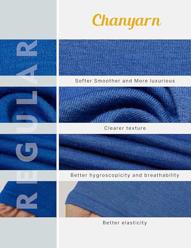 Blue Merino Wool Base Layer Shirt for Women - Long Sleeve Hiking & Travel Tee