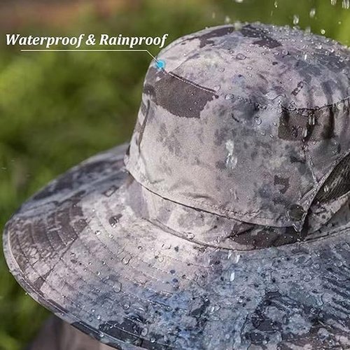 Hat with Fans Solar Power, Wide Brim Sun Hat with 2 Solar Fan for Men Women, UPF 50+ Bucket Fishing Hat with Fan Built in Khaki