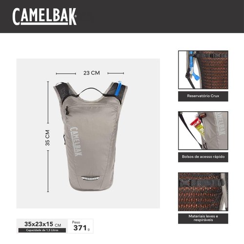 CamelBak Hydrobak Light Bike Hydration Backpack 50oz, Aluminum/Black