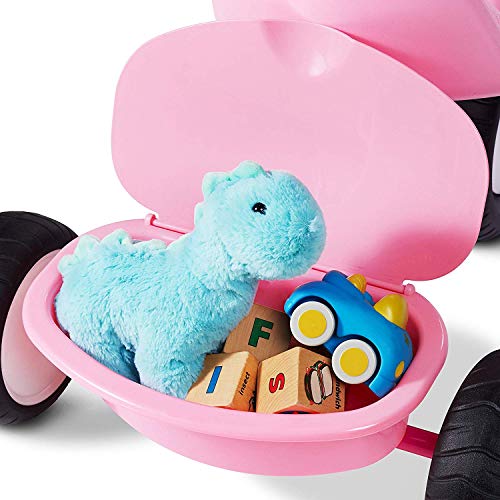 Radio Flyer Toddler Bike, Kids Bike, Outdoor Toys, Toddler Toys for Ages 2-4, Deluxe Steer & Stroll Kids Tricycle, for Ages 2-5, Pink
