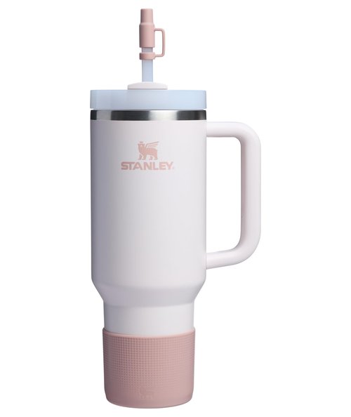 STANLEY Quencher Boot and Straw Cover Cap | Anti-Slip Silicone Protector for 40 oz Tumbler with Handle | Accessory Set for Stainless Steel Drinking Cup | BPA-Free | Pink Dusk