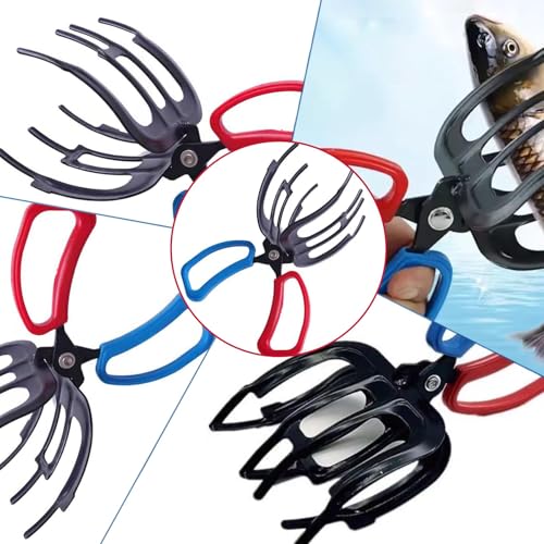3 Claw Fish Gripper - Metal Fishing Pliers with Multi Teeth for Freshwater & Saltwater Fish - 2 Pack - Variation of 3 Claw 2 Pics