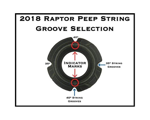 Hamskea Archery Solutions Raptor Peep3/16 in., Black, (PEEP00)