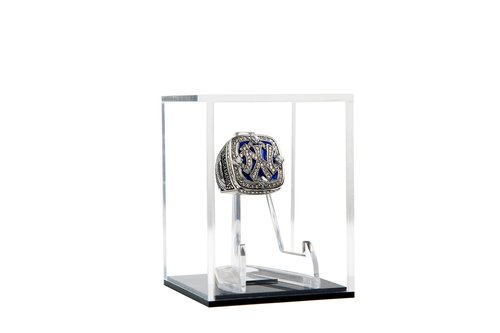 Championship Ring Display Case Baseball Rings Clear Challenge Military Coin Display Case Box Stand Holder UV Protection